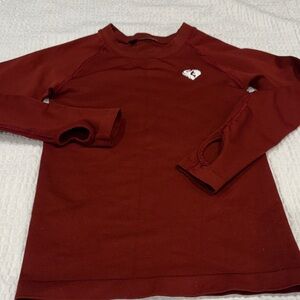 Best Move Red Long Sleeve Top with Logo